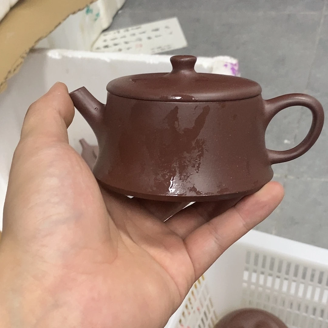 紫砂茶壶完美老紫泥云柱