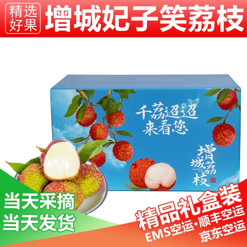 正宗广东增城妃子笑荔枝新鲜精品果不泡冰水3斤-10斤果园现摘空运