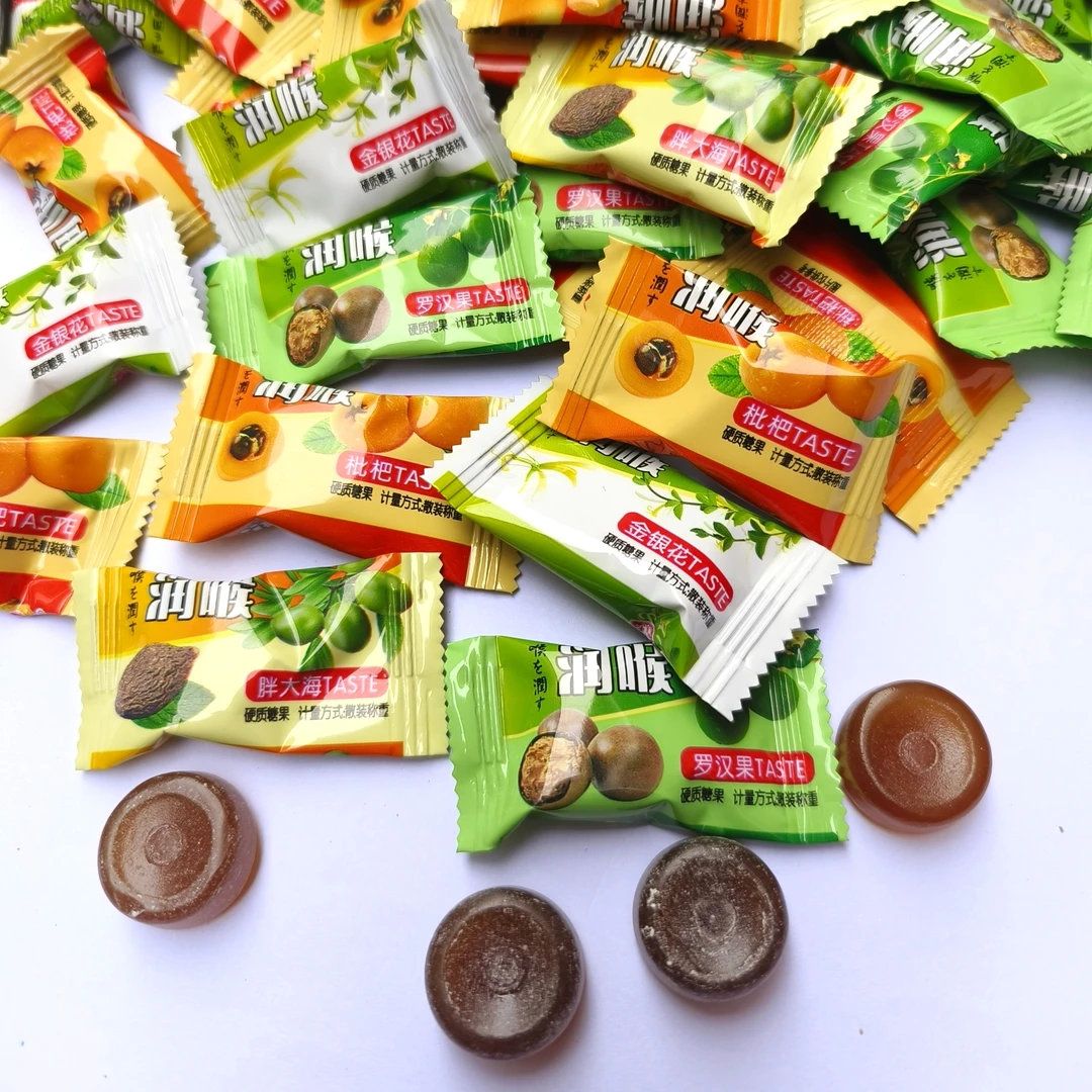 金银花胖大海枇杷罗汉果润喉糖小零食清凉清新口气薄荷糖清爽