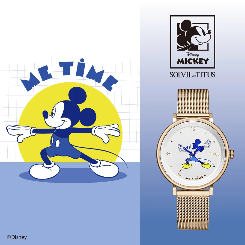 TITUS铁达时迪士尼官方授权石英女款小众简约手表3378