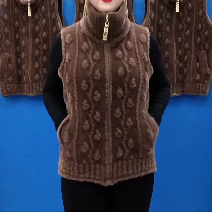 年轻妈妈洋气新款中老年坎肩马甲外套