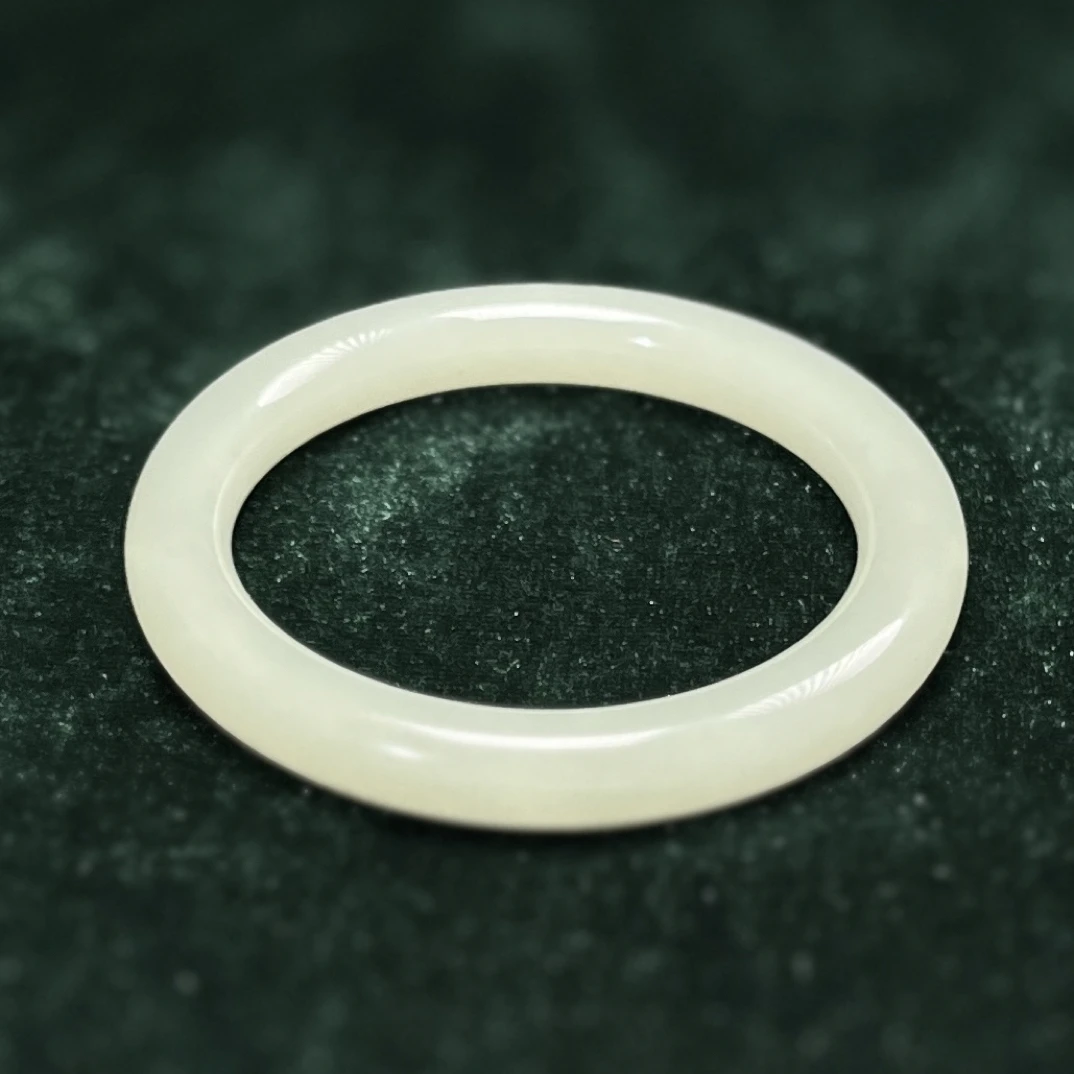 【鳯之玉】和田玉冰晴水手镯冰葡萄大圈口泥鳅背正装64.8x11.4x10.6