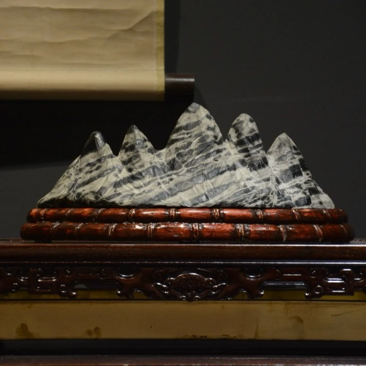 羿良案上清供文房茶室天然灵璧石摆件装饰奇石景观石赏石玩石