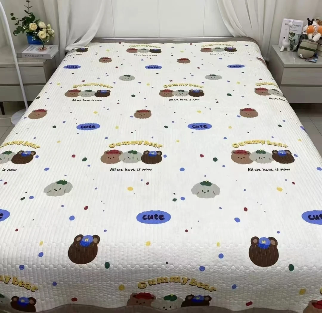 【波点熊】200*230cmA类水洗棉床盖亲肤柔软可机洗