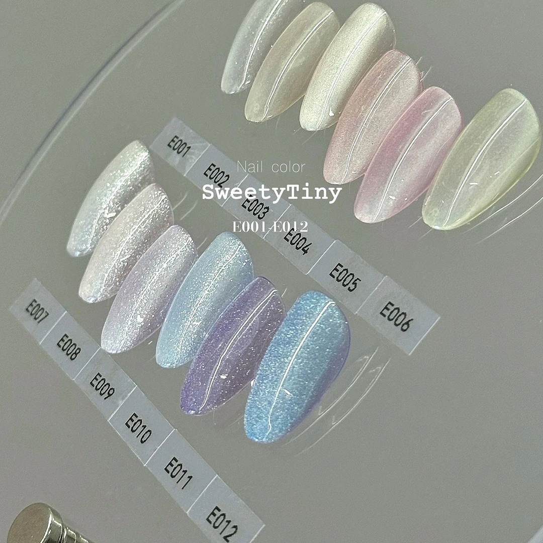 恬崽SweetyTiny新品12色猫眼套装链接清透细腻清透爆闪甲油胶