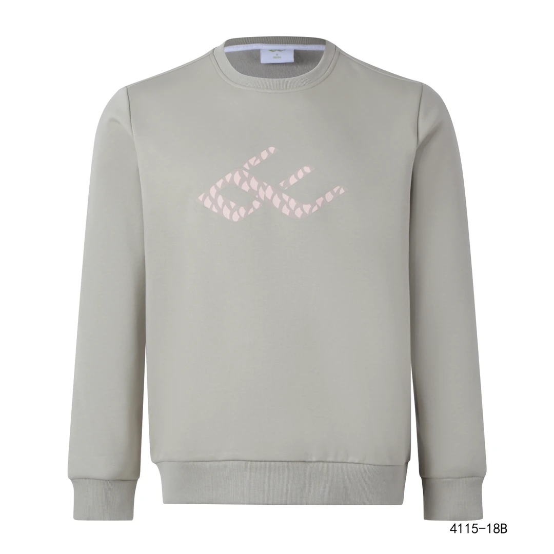 向尚运动新年款男式针织卫衣秋冬加绒圆领卫衣4115-18 6001红2绿