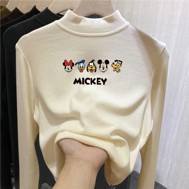 女童装德绒半高领打底衫内搭秋冬季中大童长袖加厚男童T恤上衣