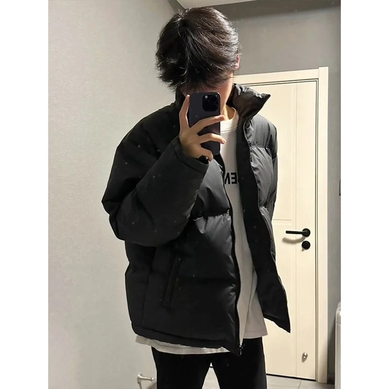 美式cleanfit晋江棉服男冬季加厚短款立领面包服潮牌高街棉衣外套