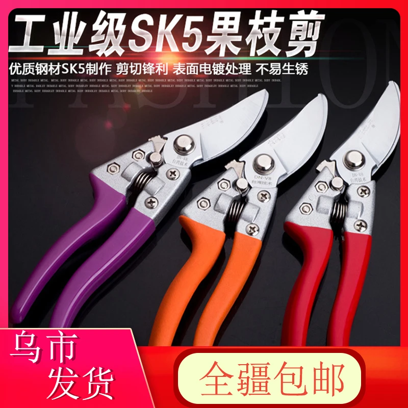 新疆包邮园艺剪刀家用树枝花艺修花修枝果树粗枝修剪果园园林专用