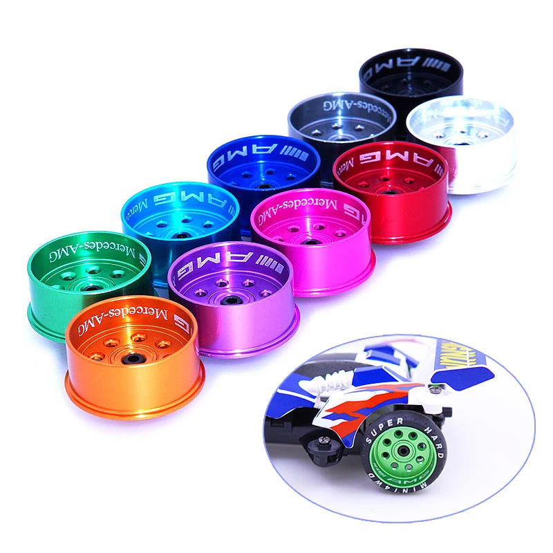 自制铝合金轮毂 田宫同款94705 大径轮毂 刻字复古8孔 等宽