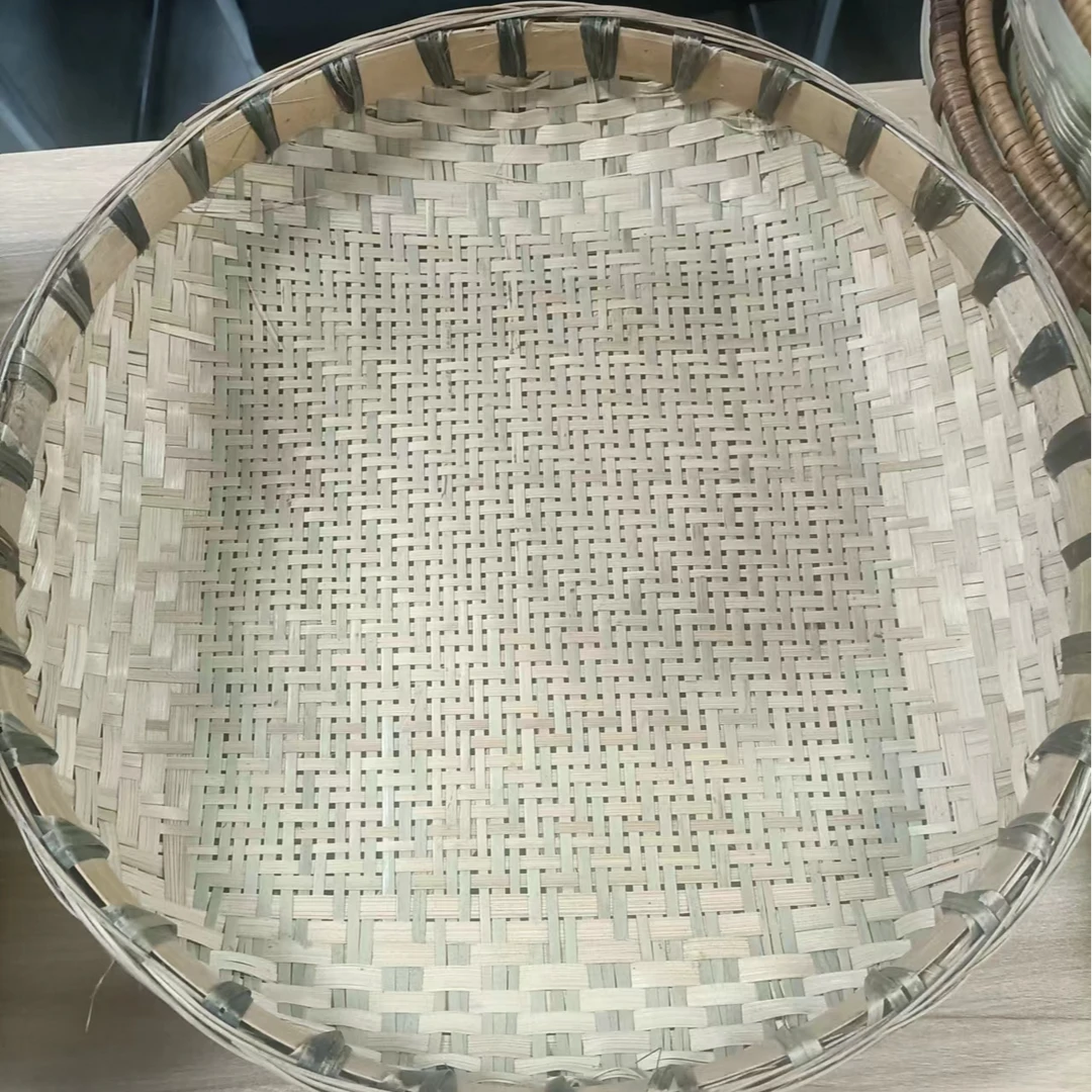四川传统竹编制品筲箕簸箕手工艺品非遗传承