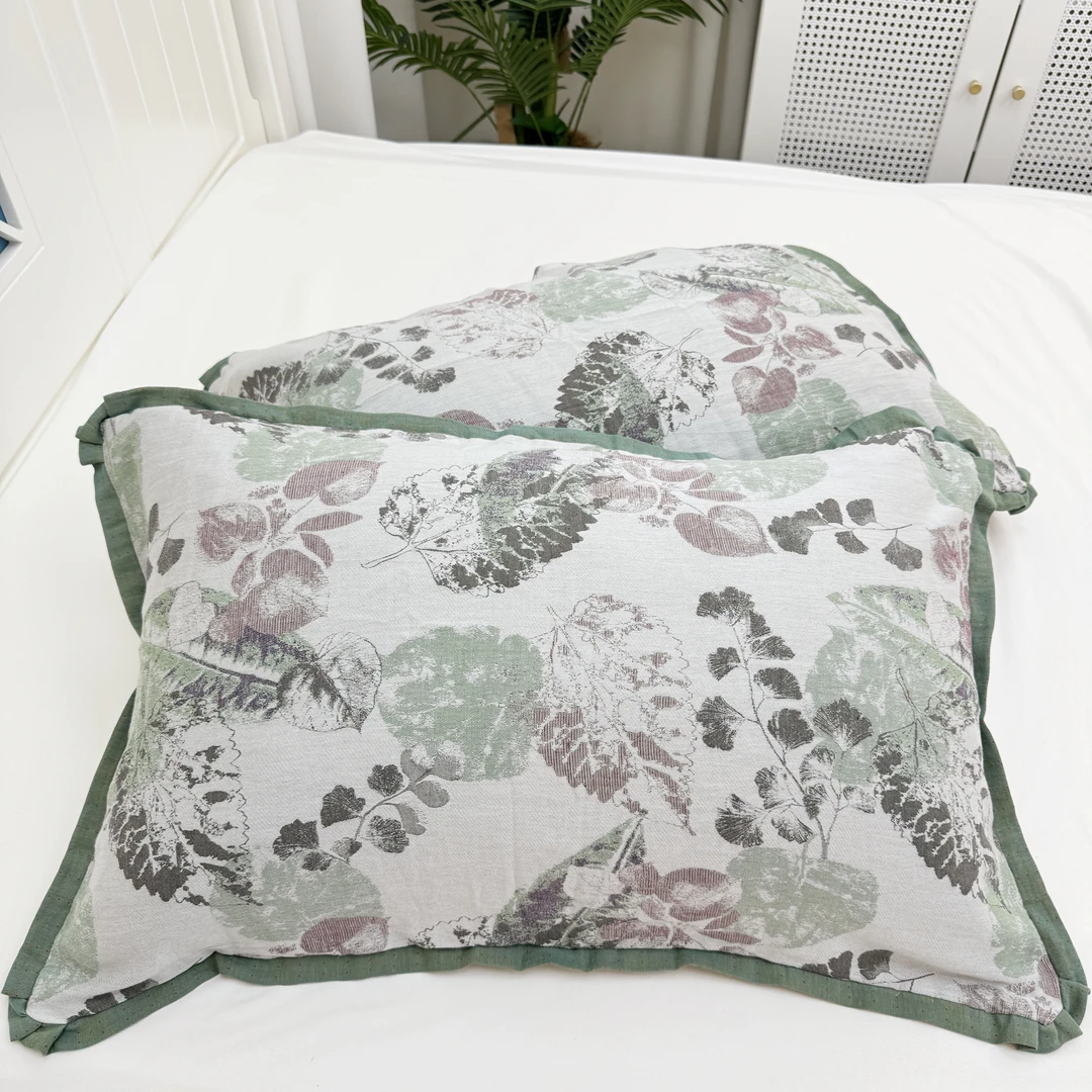 【叶亦 枕套】48x74厘米 纯棉加厚成人枕套一对