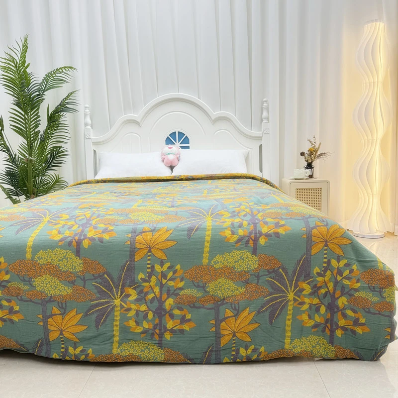 【梦幻雨林  双层纱被子】2X2.3米纯棉双层纱被子