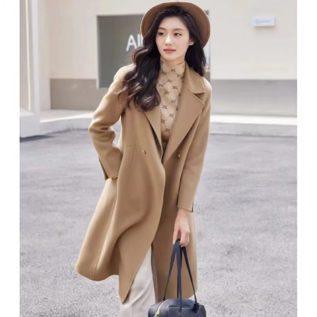 （5）【贤哥品牌折扣】外套女秋冬时尚羊绒双面呢百搭轻奢