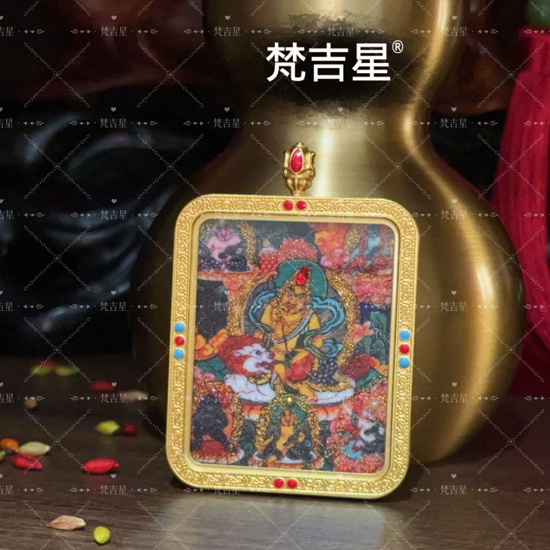 梵吉星  六方CC 五色CC+彩宝CC 多宝唐卡 FJXTK006五路财神