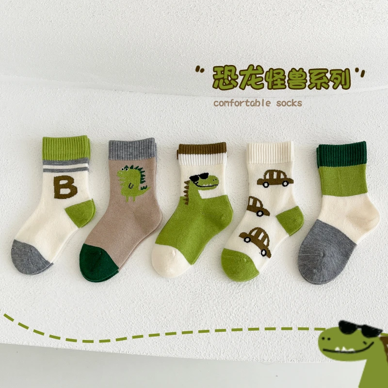 秋冬儿童袜子百搭棉袜中短筒袜透气防臭吸汗浅口宝宝袜子2115-8