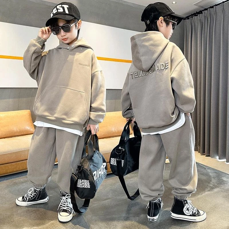 男童秋装运动套装帅气2024新款儿童春秋中大童卫衣春秋款炸街时髦