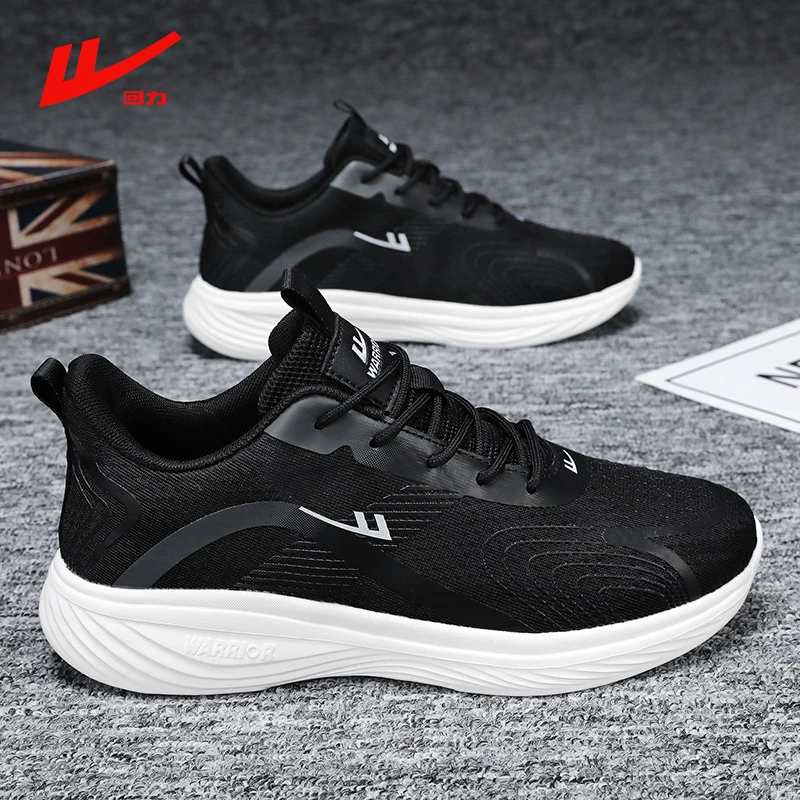 回力2025男鞋冬季新款网面运动跑步鞋透气轻便黑武士休闲软底潮鞋