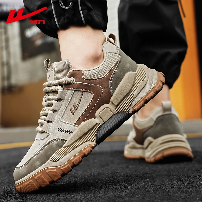 回力秋季男鞋新款厚底运动休闲板鞋时尚百搭耐磨网红爆款老爹潮鞋