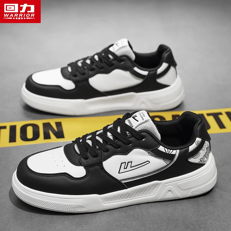 回力男鞋2024夏季薄款透气百搭学生黑白熊猫小众设计休闲板鞋