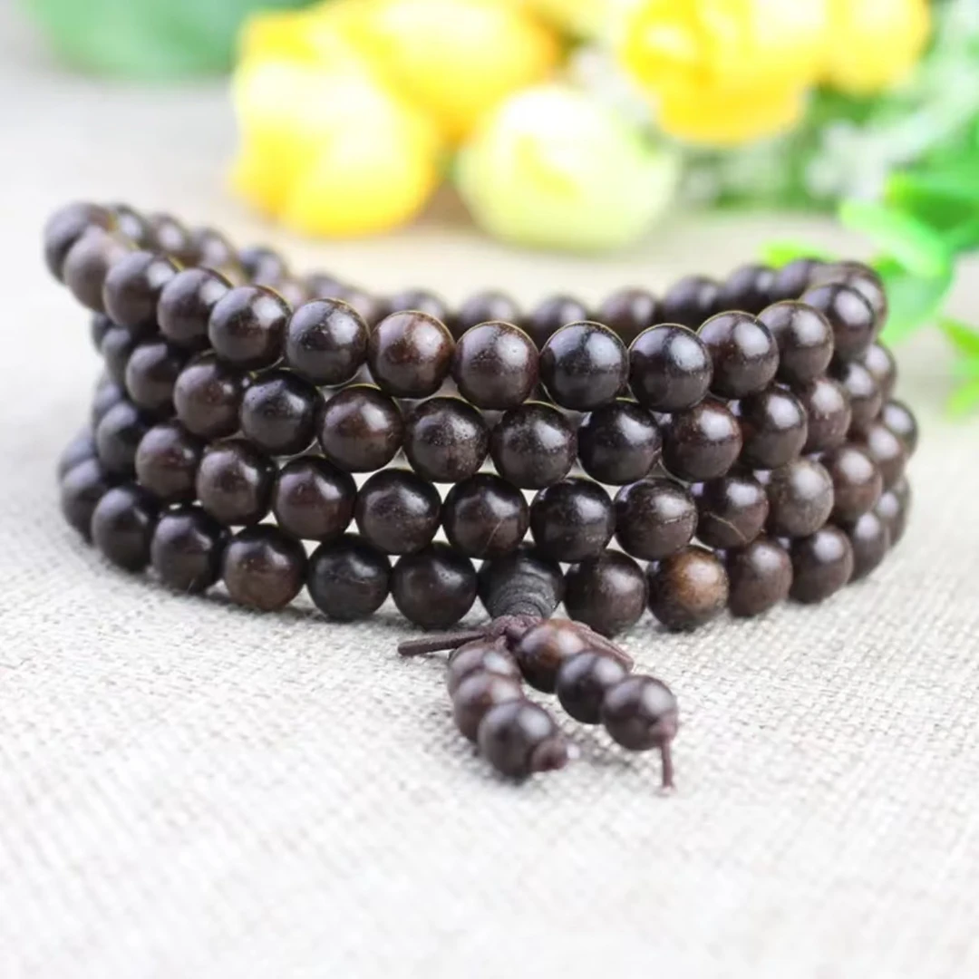 【A29】【药檀香木108颗】8mm多圈手串手链