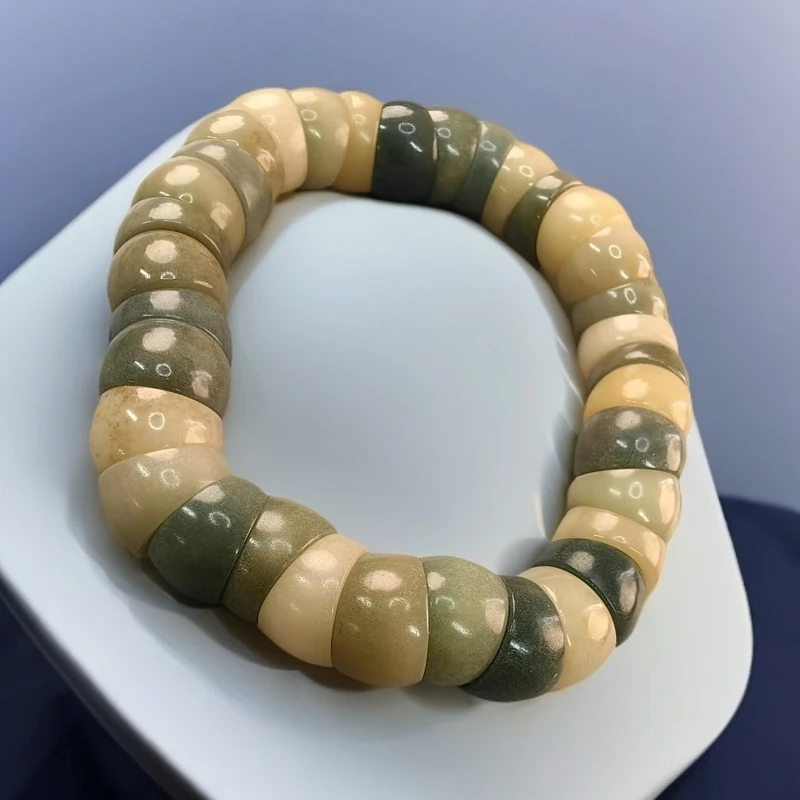 【A20】【猪大肠菩提】藏青飘花菩提根绕指柔手串