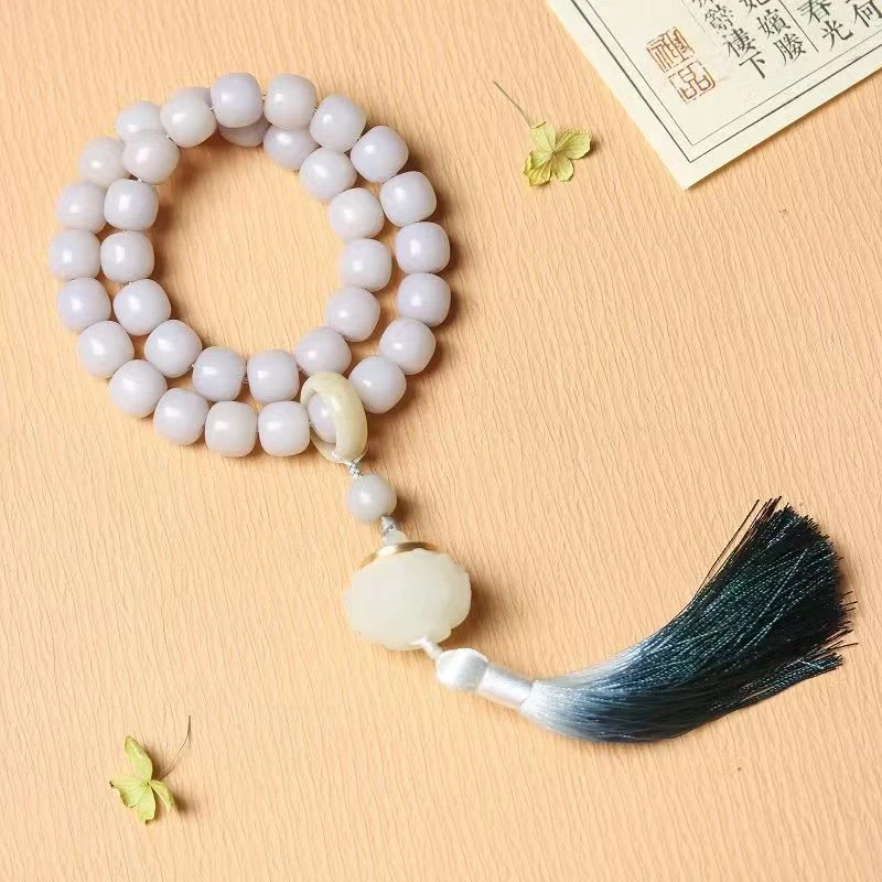 【A111】【烟雨蒙蒙烟灰色菩提根手持香炉款】卡1.2*1.3cm双圈手串