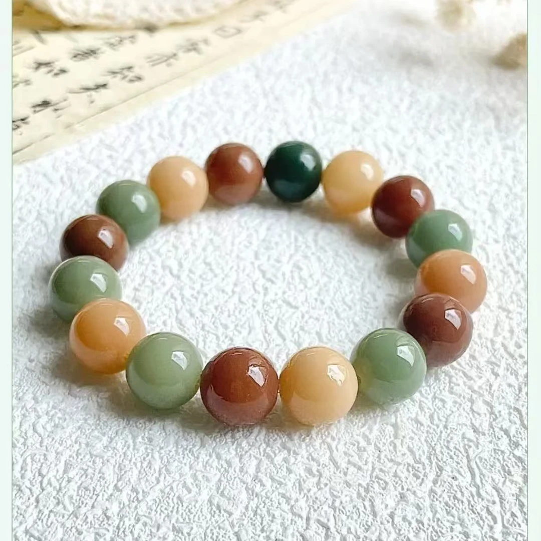 【A26】【多宝菩提】 卡1.4cm菩提根手串（天然颜色多样发一）