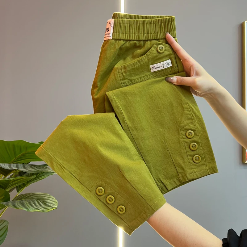 时尚春夏季新款小脚女休闲百搭薄款休闲哈伦裤通勤宽松九分裤