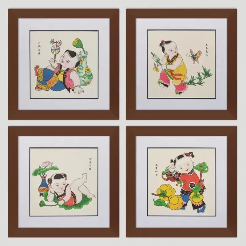 木框装裱印刷年画