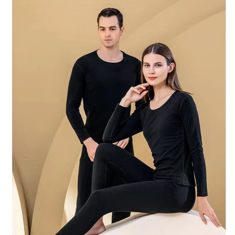 羊毛蚕丝远红外升温保暖情侣7A抗菌套装（礼盒装）