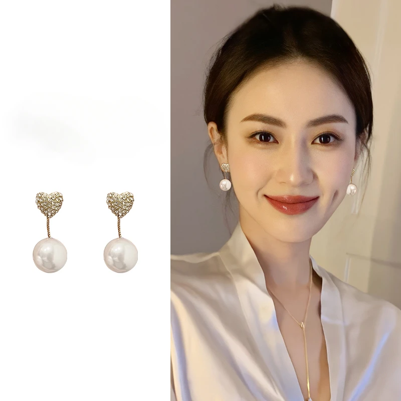 橙画 2023年新款珠珠耳环女小众设计轻奢高级感潮耳钉耳饰耳坠个