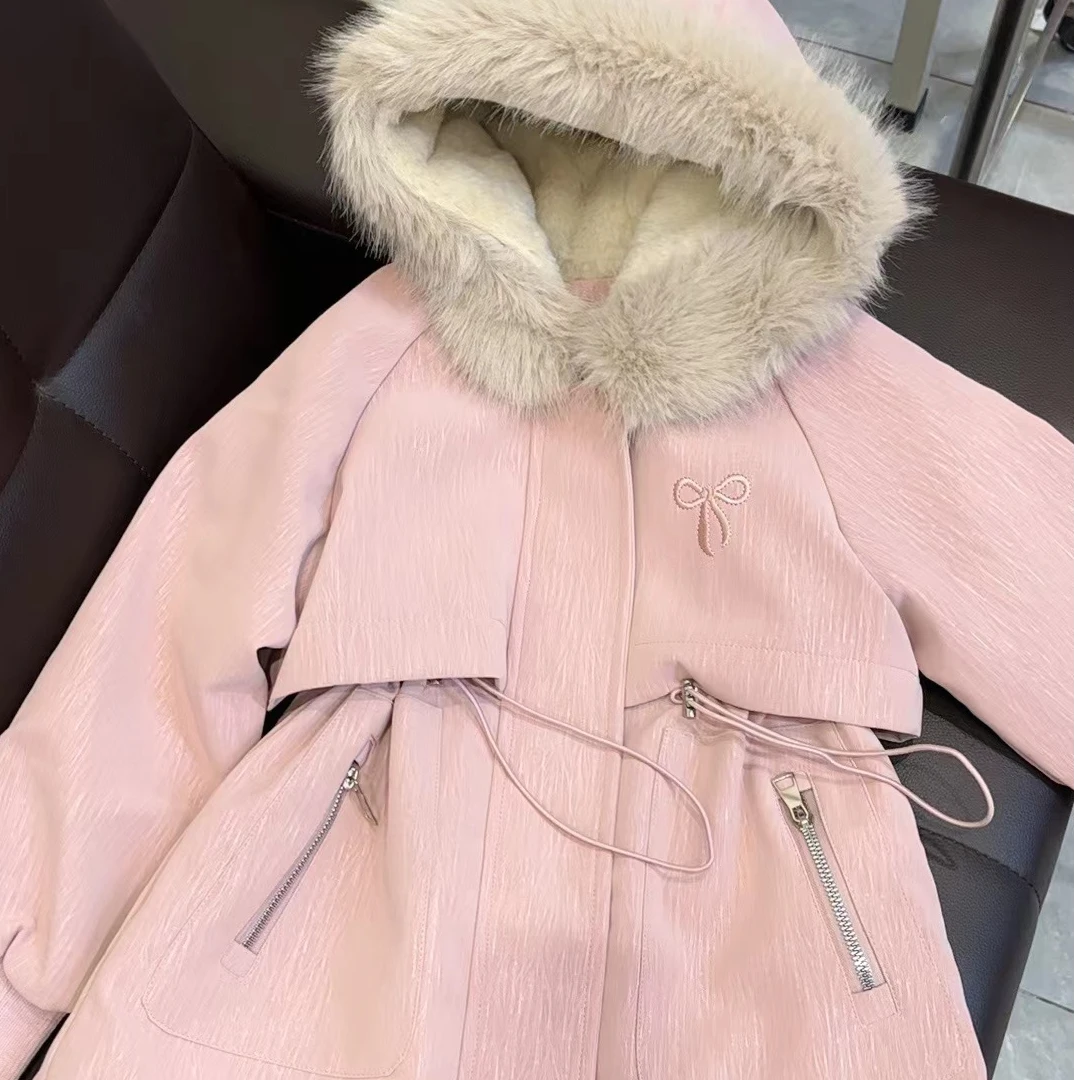 女童蝴蝶结免洗加厚皮衣