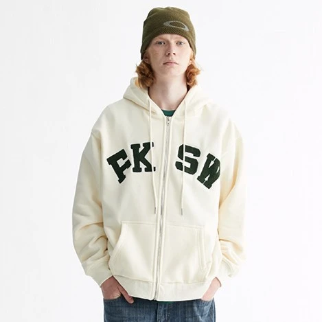 FEIKESAIWEN/废克赛文开衫字母连帽情侣宽松卫衣男女秋季外套潮