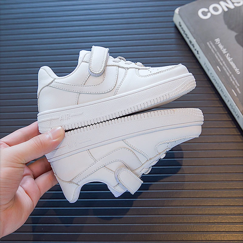 儿童运动鞋时尚百搭真皮牛皮透气软底休闲女童小白鞋潮男童运动鞋