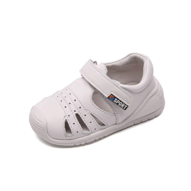 男女童款雅丹风透气真皮凉鞋软底小皮鞋黑色夏季女童鞋鞋子黑皮鞋