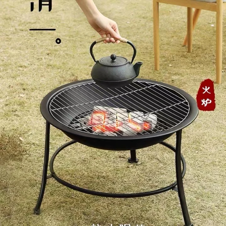 烧烤架烧烤炉家用无烟木炭取暖火盆火炉室内炭烤炉户外庭院烤架