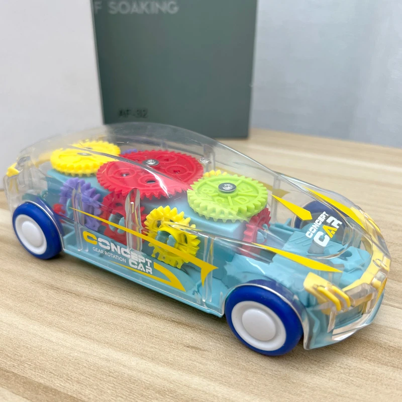 儿童惯性赛车玩具万向透明齿轮仿真车1-3岁宝宝仿真模型汽车玩具