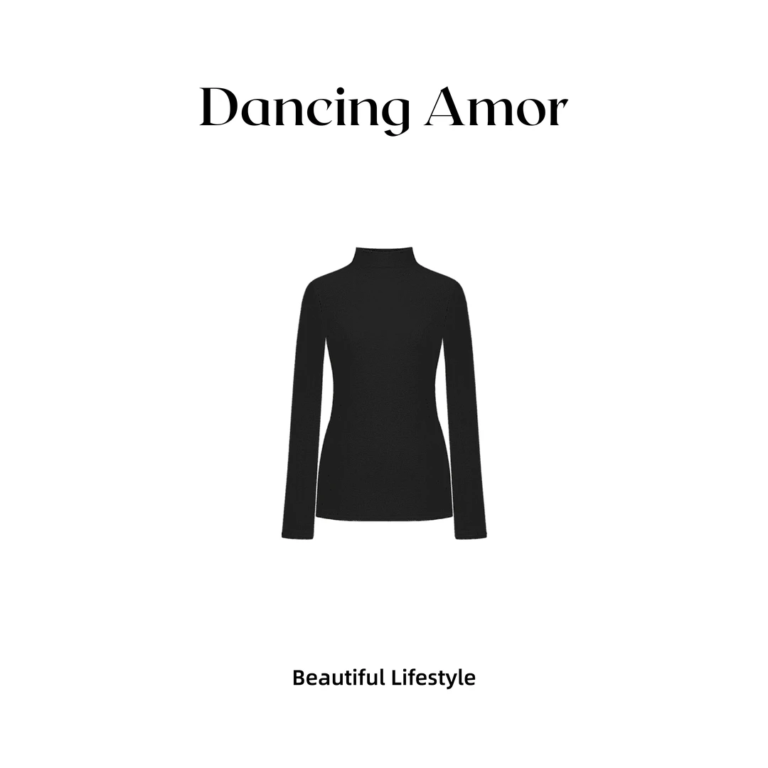 【中领百搭打底衫】秋冬款修身莫代尔保暖针织衫女