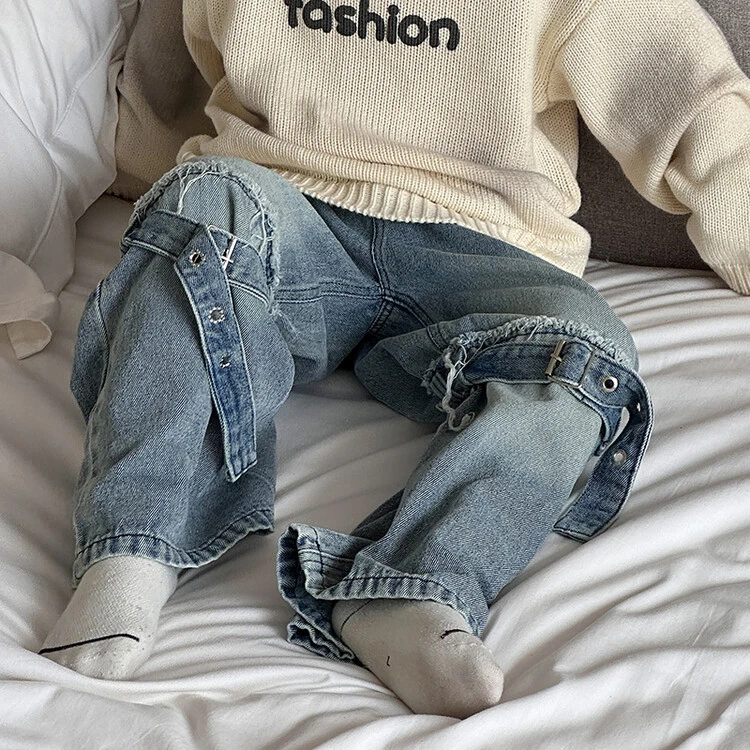 HY24002男童韩版牛仔裤2025春季新款儿童帅气百搭秋装长裤中小童