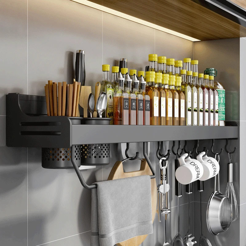 西邮哥【新疆包邮】免打孔厨房置物架壁挂式多功能筷子刀架家用收纳