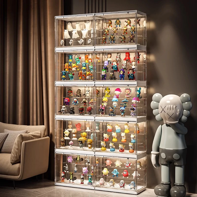 西邮哥【新疆包邮】盲盒收纳展示架展示盒亚克力透明防尘手办展示柜