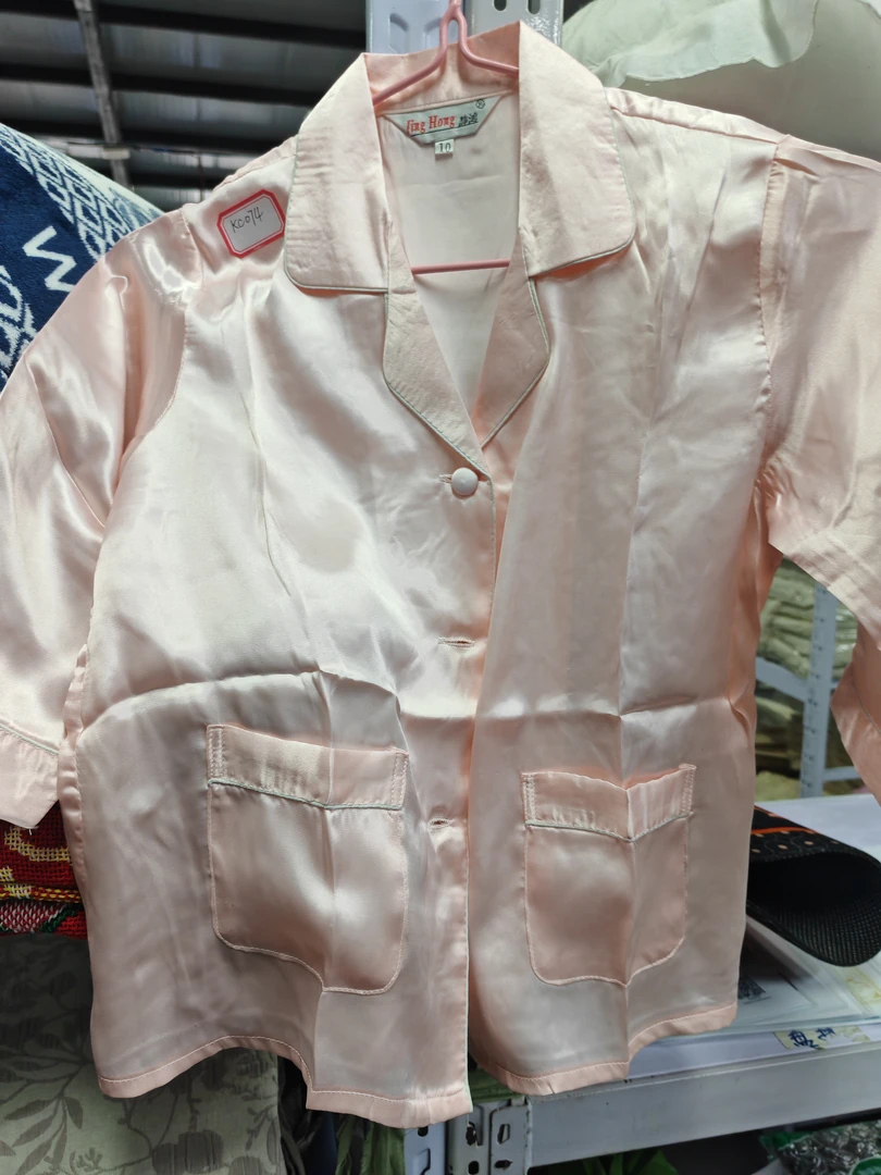 KC074  粉色真丝小睡衣