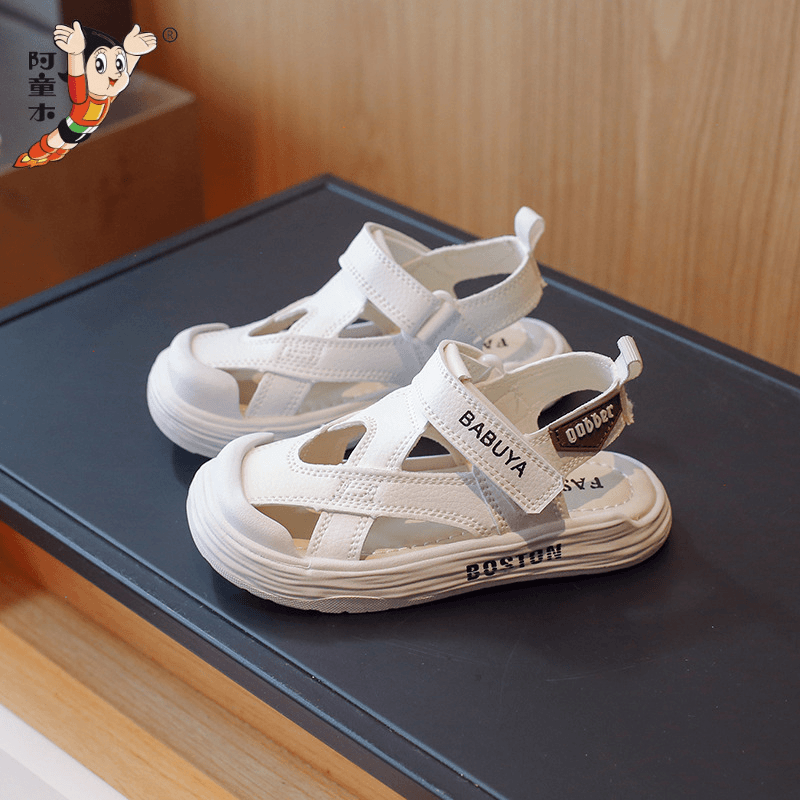 阿童木女童鞋凉鞋2024夏季包头时尚洋气男童鞋子沙滩鞋软底休闲鞋