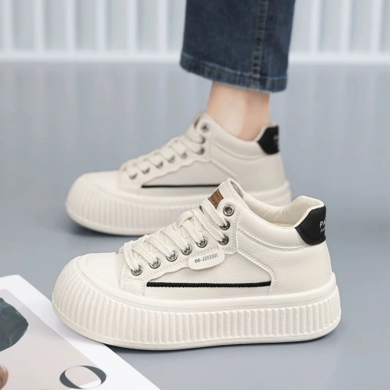 Ou Shi Yuan/欧诗媛女生秋冬学生经典时尚小白鞋高帮板鞋MR016