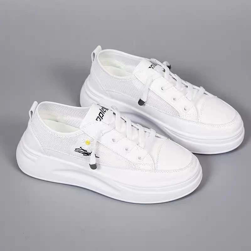 Ou Shi Yuan/欧诗媛女春夏平底软底韩版百搭时尚小白鞋板鞋6918