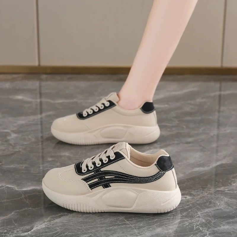 Ou Shi Yuan/欧诗媛板鞋小白鞋运动休闲鞋厚底百搭学生潮鞋XQ563