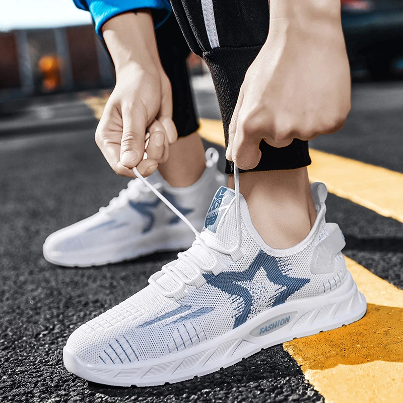 高档飞织鞋丨男生透气飞织潮鞋跑步时尚运动潮流休闲鞋X97