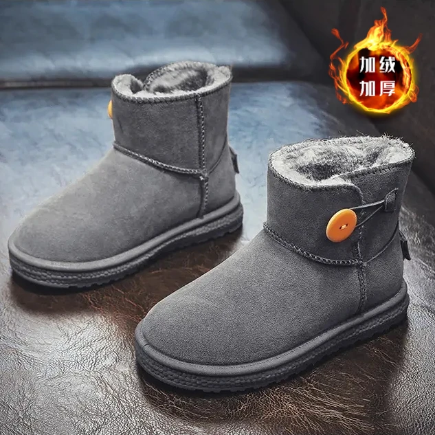 牛皮防水儿童男女童鞋防滑潮鞋雪地靴1852