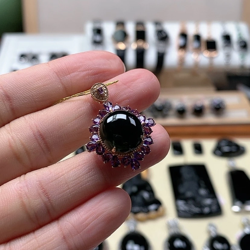 【闪购商品】翡翠吊坠(不含链)18K金镶嵌